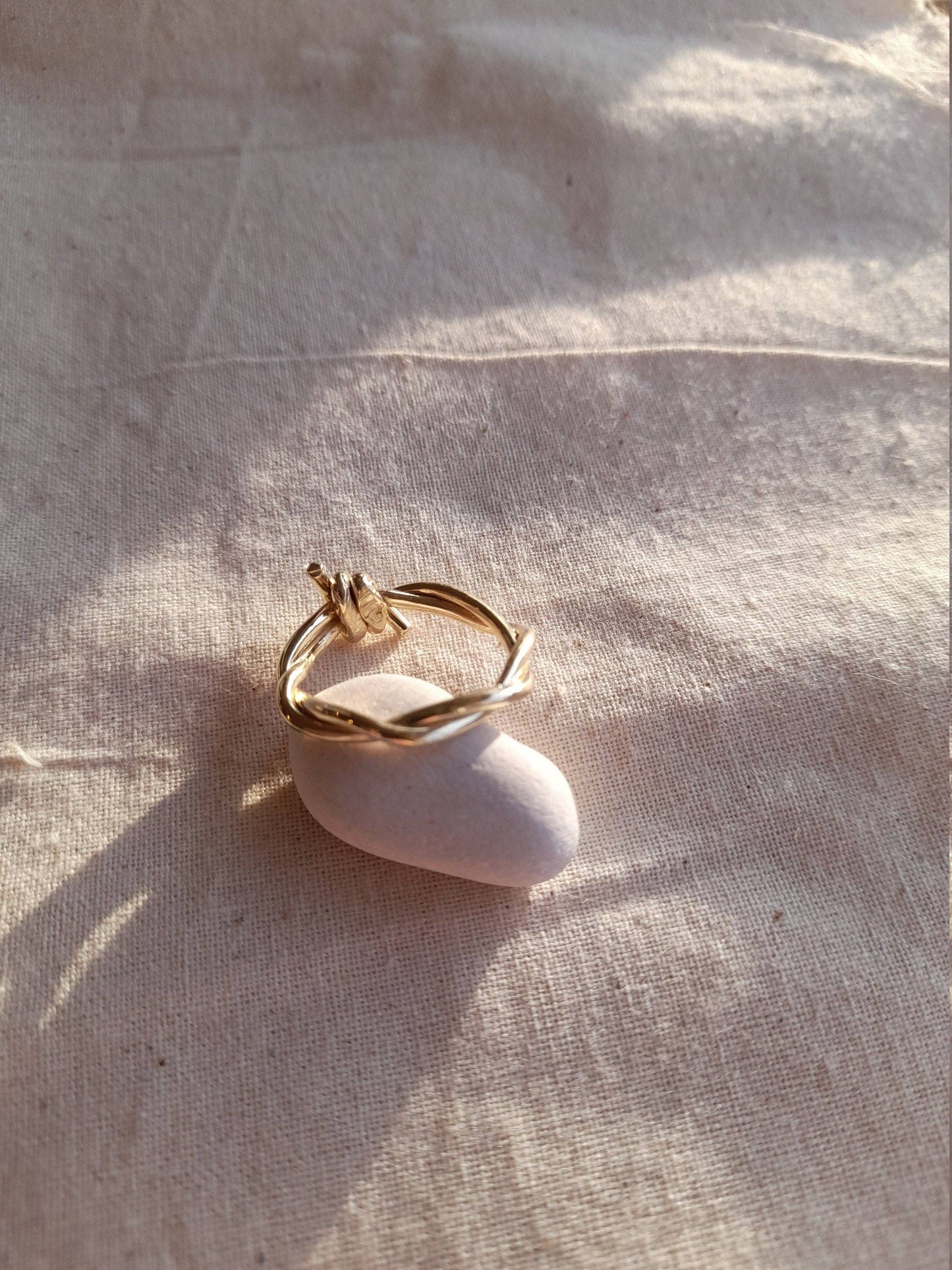 Thick Barbed Wire Brass Ring