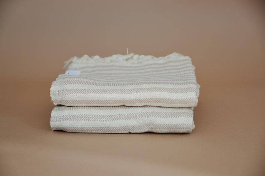 Oversized Turkish Towel Willow Stripe
