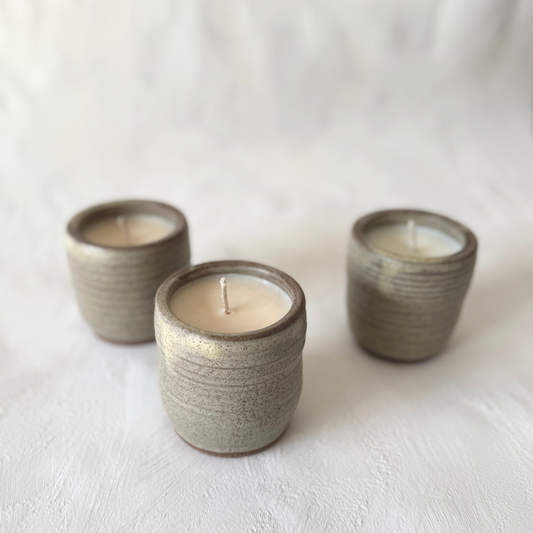 Hand Thrown Ceramic Candle: Campfire