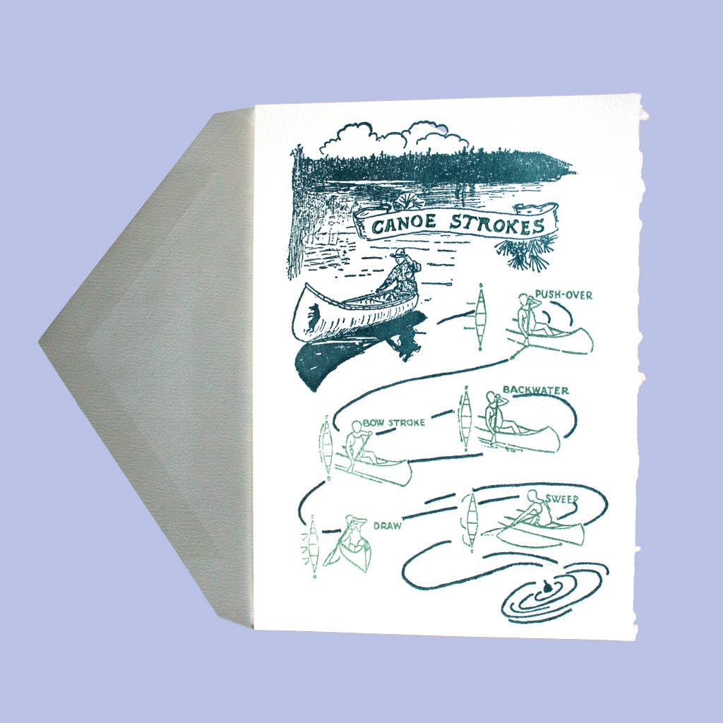 Canoe Strokes Card