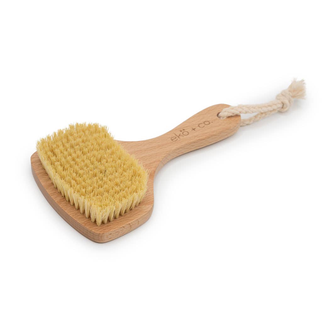Dry body brush (fan shaped) - sisal bristles: Natural / unbranded