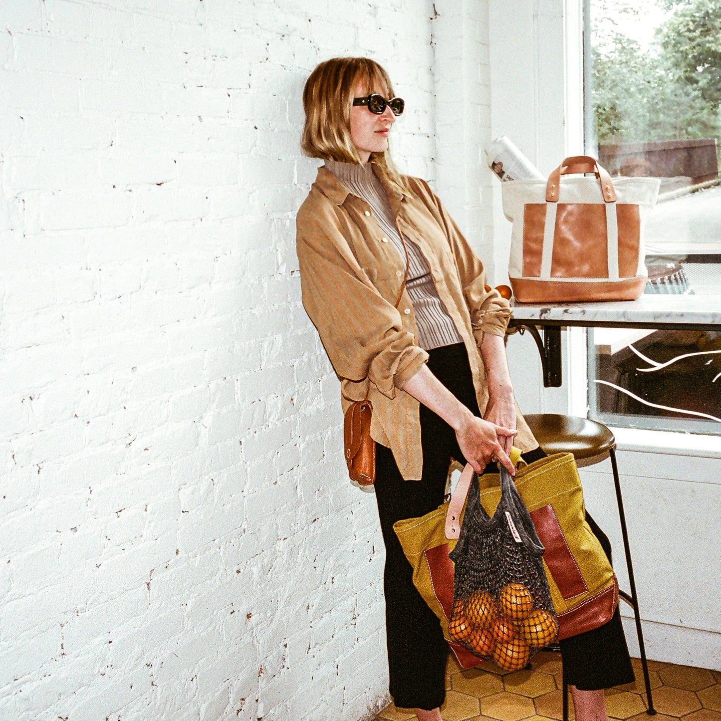 Editor Tote | Natural + Tan