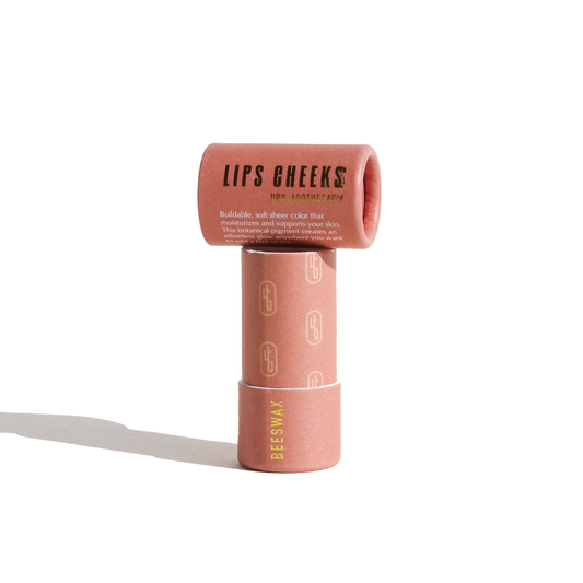 LIPS CHEEKS TINT IN BIODEGRADABLE TUBE - MINIMALIST MAKEUP: BEESWAX