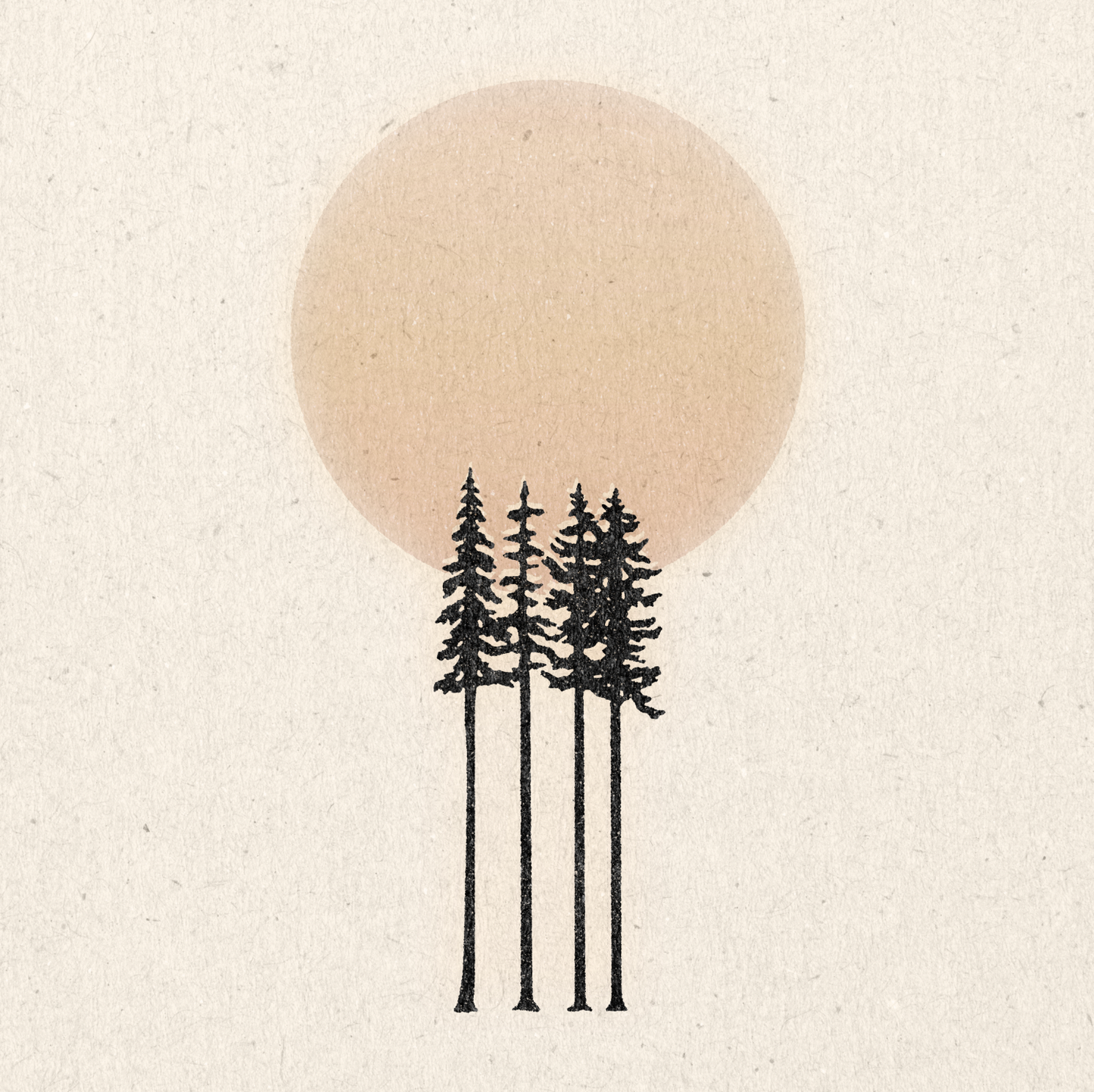 'Tall Trees' Print: 11" x 11"