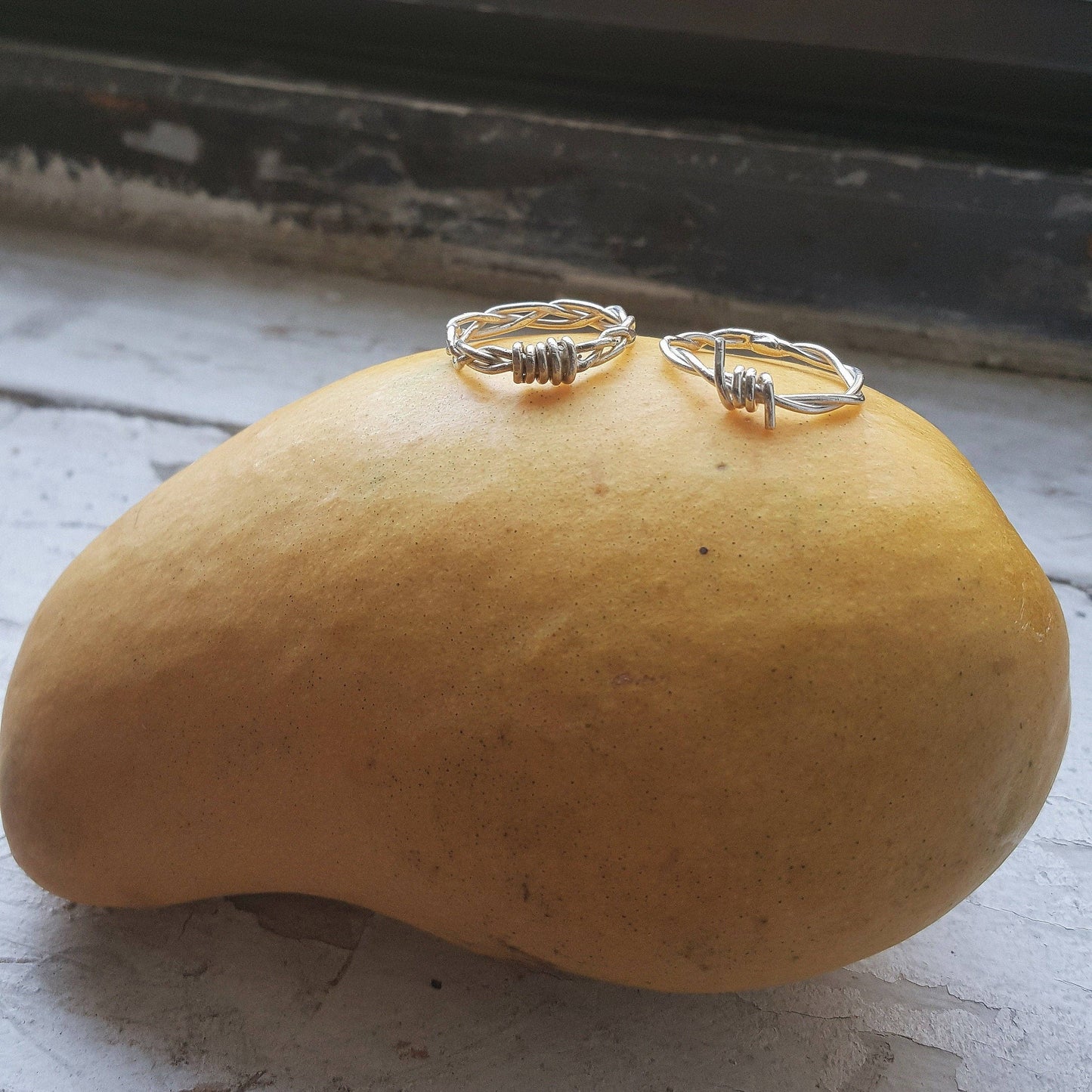 Barbed Wire Brass Ring