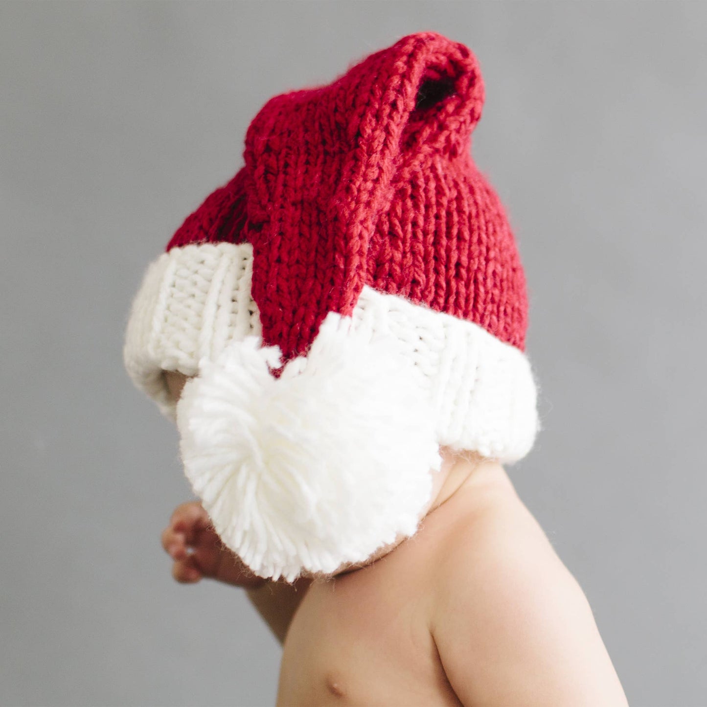 Nicholas Santa Hat | Hand Knit Kids & Baby Christmas Holiday: M; 2-5y