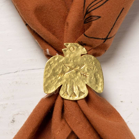 Brass thunderbird bandana slide