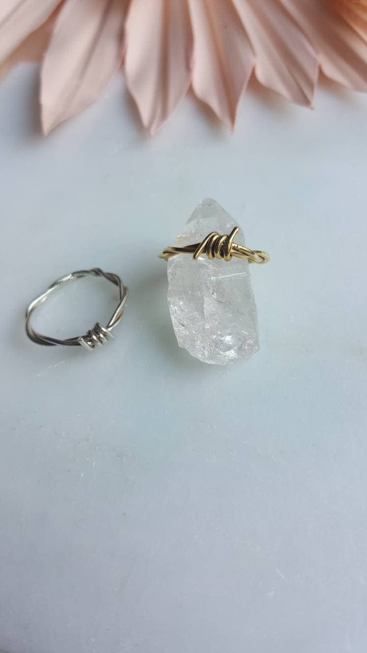Barbed Wire Brass Ring