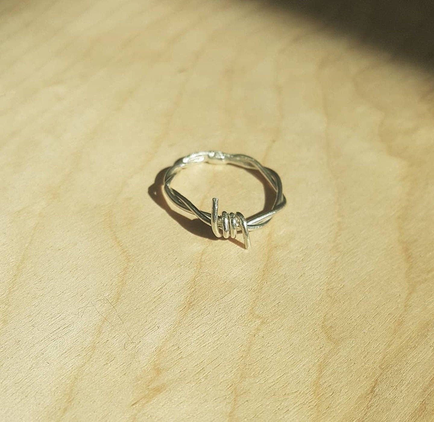 Barbed Wire Brass Ring