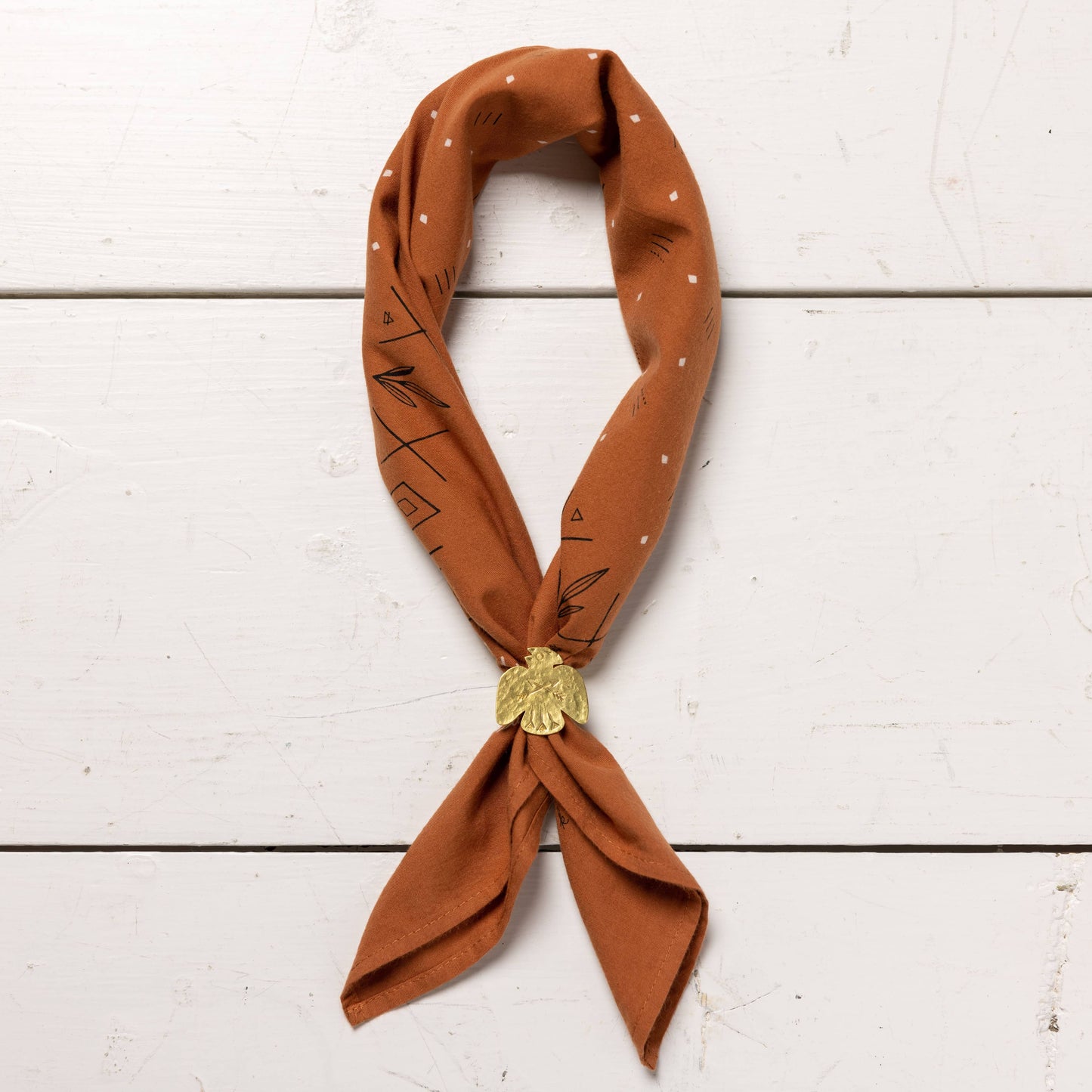 Brass thunderbird bandana slide