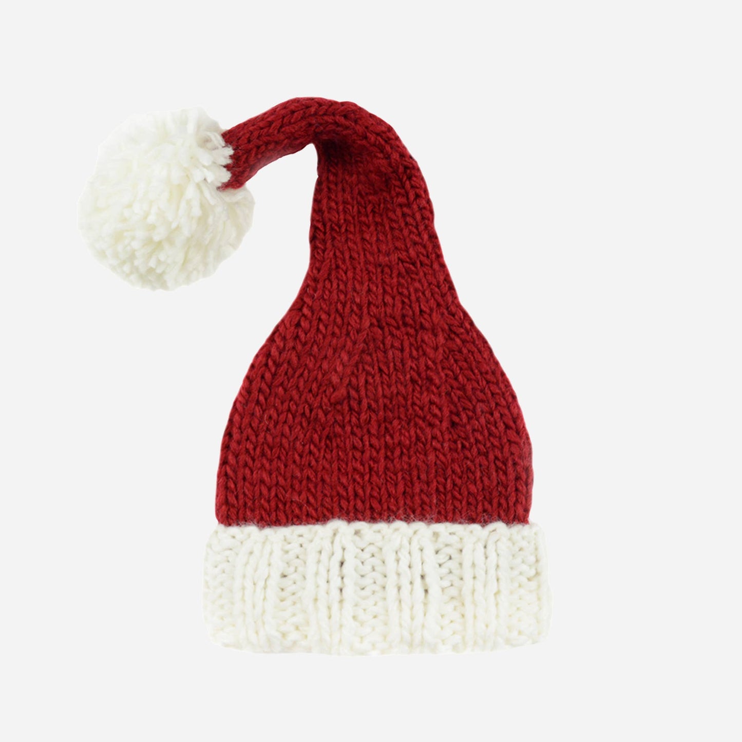 Nicholas Santa Hat | Hand Knit Kids & Baby Christmas Holiday: M; 2-5y