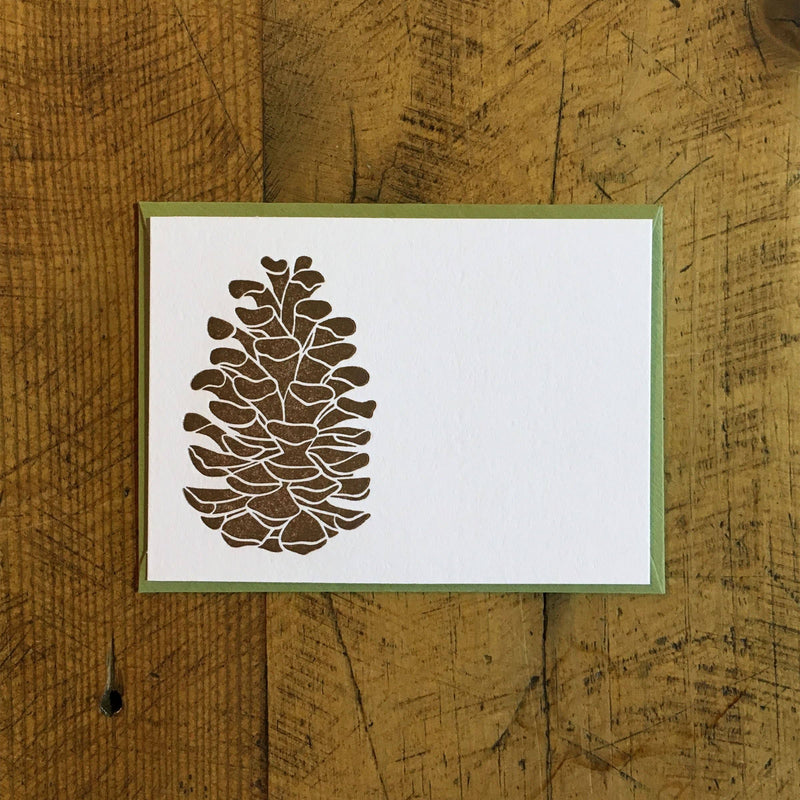 Pine Cone Letterpress Gift Enclosure Card
