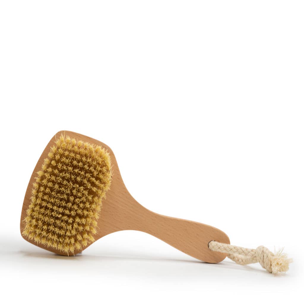 Dry body brush (fan shaped) - sisal bristles: Natural / unbranded