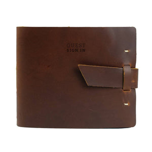 Leather Guest Book Saddle
