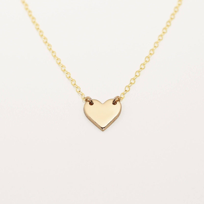 Heart Choker Necklace Gold Fill
