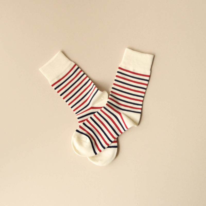 FRENCH STRIPES  | Designer Cotton Socks - Unisex | Men's